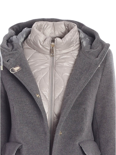 Shop Fay Double Coat In Grey