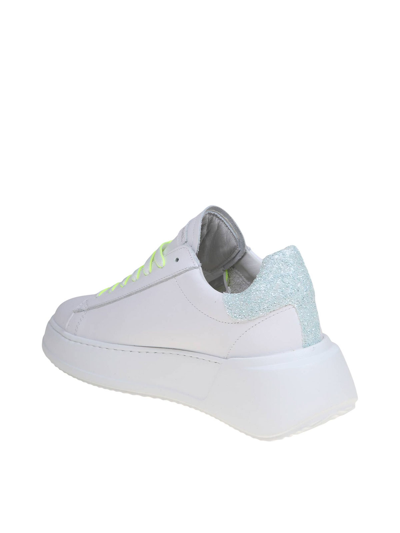 Shop Philippe Model Tres Temple Low White And Yellow Color