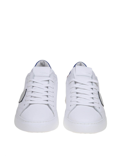 Shop Philippe Model Temple Low Sneakers In Leather In White