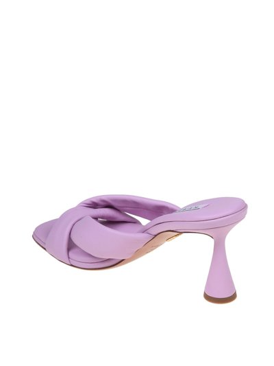 Shop Aquazzura Amore Mule 75 Sandal In Pink Nappa Leather