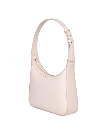 Shop Dolce & Gabbana 35 Shoulder Bag In Leather With Dg Logo In Light Pink
