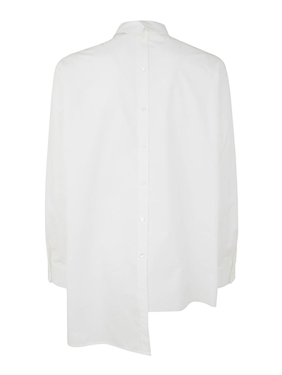 Shop Lanvin Long Sleeve Asymmetric Shirt In White