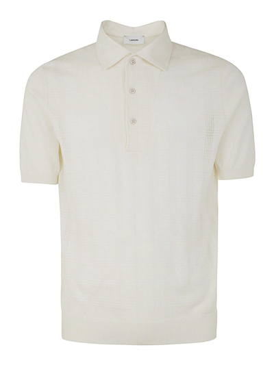 Shop Lardini Cotton Polo Shirt In White
