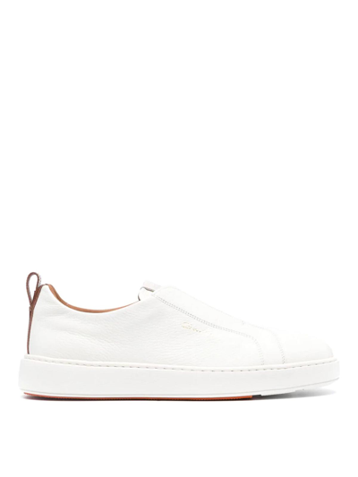 Shop Santoni Victor  Sneakers In White
