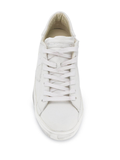 Philippe Model Prsx Basic Sneaker In Leather In White