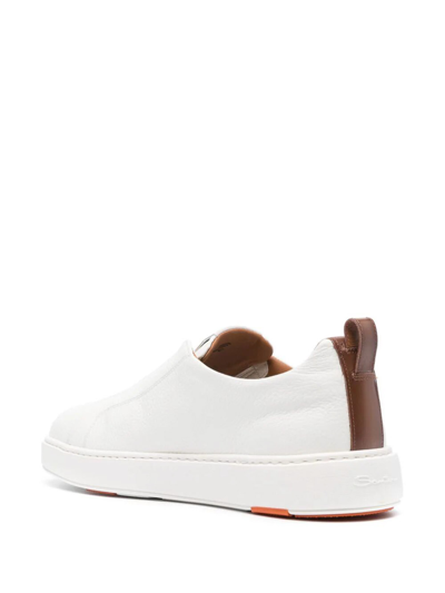 Shop Santoni Victor  Sneakers In White