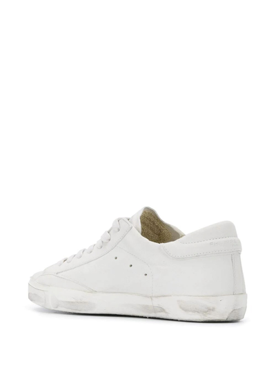Shop Philippe Model Prsx Low Man Sneakers In White