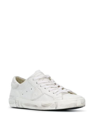 Philippe Model Prsx Basic Sneaker In Leather In White