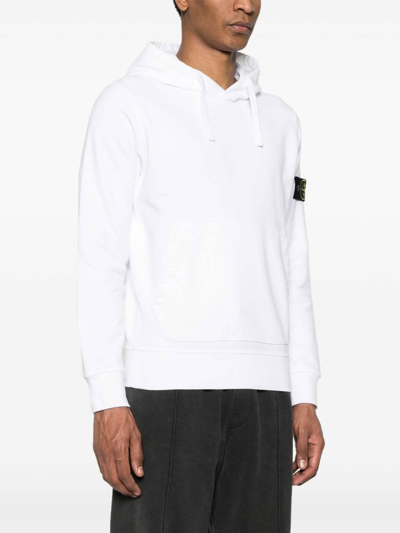 Shop Stone Island Sweatshirt With Patch In White