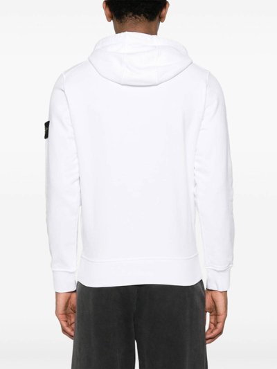 Shop Stone Island Sweatshirt With Patch In White