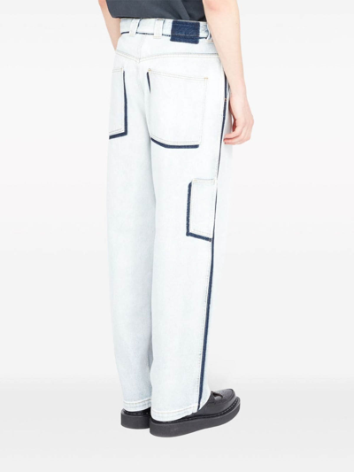 Shop Maison Margiela Japanese Denim Jeans In White