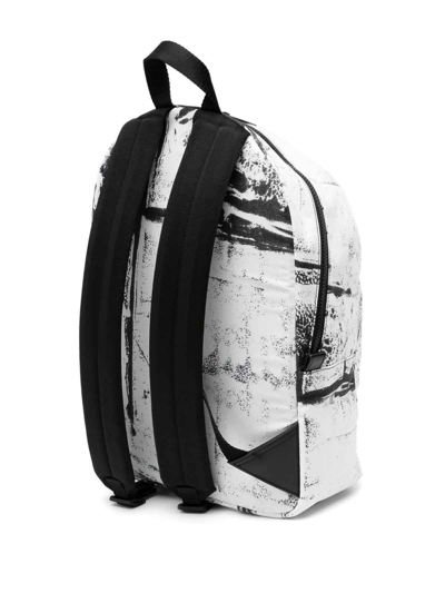 Shop Alexander Mcqueen Graffiti Backpack In White