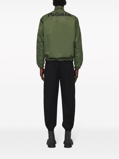Alexander Mcqueen Reversible Zip-up Jacket For Men In Light Brown