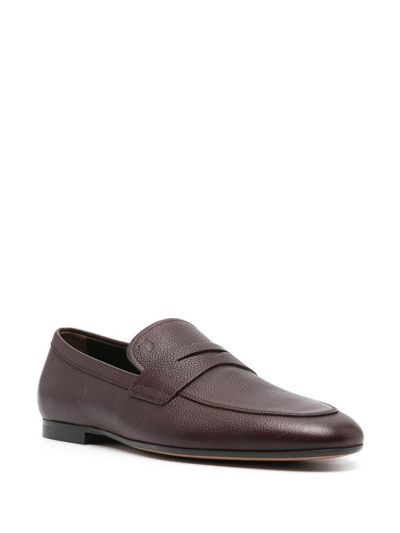 Shop Tod's Morgat Loafer In Brown