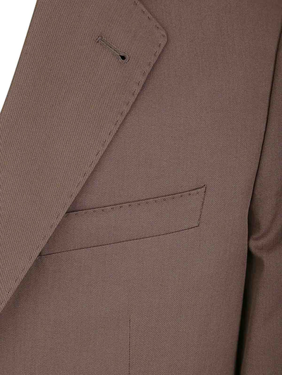 Shop Dries Van Noten Double Breasted Blazer In Grey