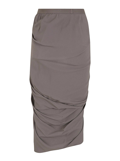 Shop Rick Owens Wrap Skirt In Grey