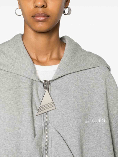 Shop Attico Sweatshirt With Hood In Grey