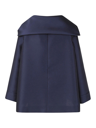 Shop Alberta Ferretti Mikado Jacket In Blue