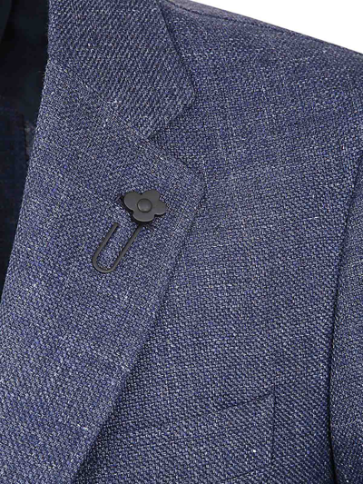 Shop Lardini Special Line Drop 7 Reg Jacket In Blue