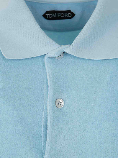 Shop Tom Ford Cut And Sewn Polo In Blue