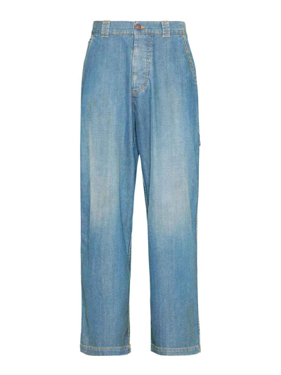 Shop Maison Margiela Jeans With American Wash In Blue