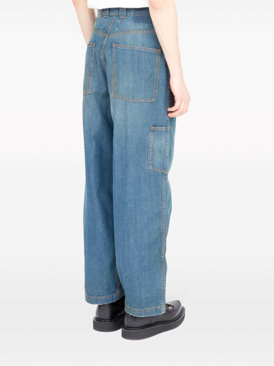 Shop Maison Margiela Jeans With American Wash In Blue
