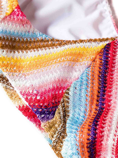 Shop Missoni Crochet Bikini Set In Multicolour