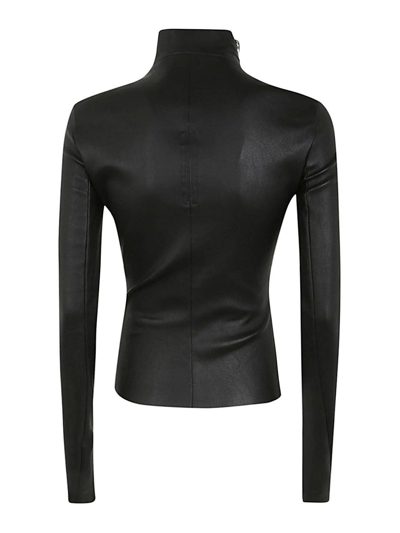 Shop Rick Owens Gary Leather Jacket In Black