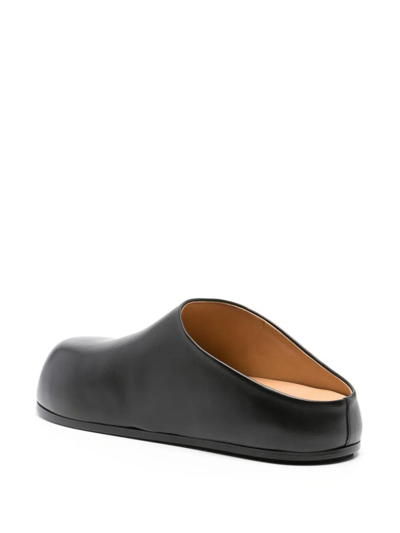 Marsèll Leather Solid Color Mules In Black