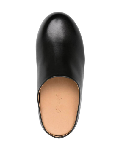 Marsèll Leather Solid Color Mules In Black