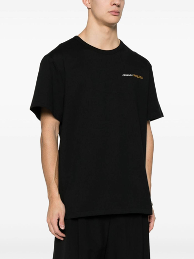 Alexander Mcqueen Alexander Mc Queen Embroidered T Shirt In Black