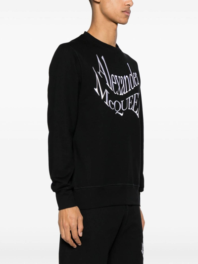 Shop Alexander Mcqueen Sweatshirt With Logo In Black