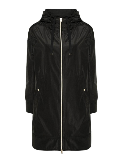 Shop Herno Parka With Hood In Black