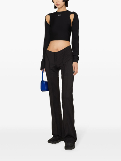 Shop Off-white Top Cut Out Details In Black