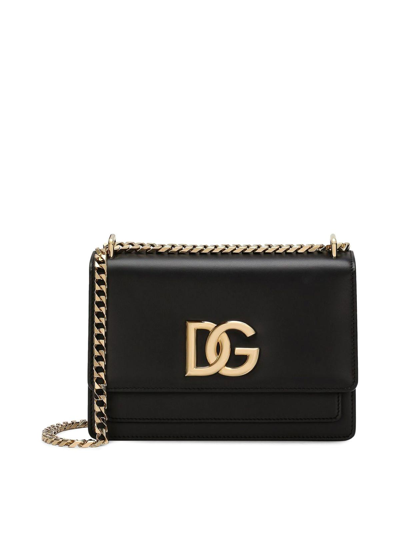 Shop Dolce & Gabbana Logo Plaque Bag In Black