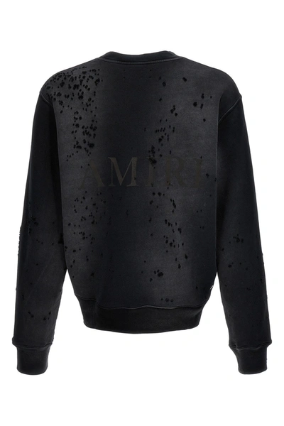 Shop Amiri Men 'ma Logo Shotgun' Sweatshirt In Black