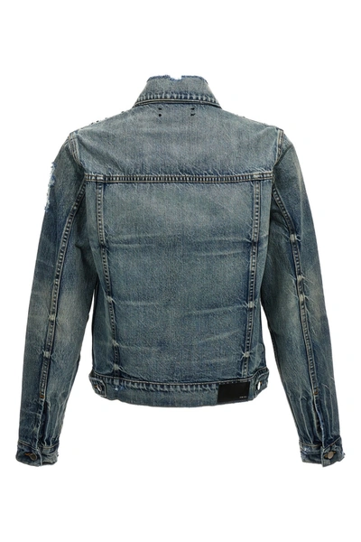 Shop Amiri Men 'trucker' Denim Jacket In Blue