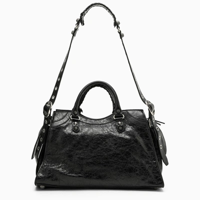 Shop Balenciaga Neo Cagole City Black Bag Women