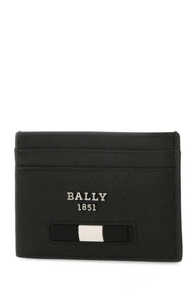Shop Bally Man Black Leather Card Holder