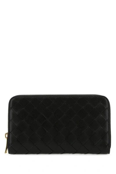 Shop Bottega Veneta Woman Black Nappa Leather Wallet