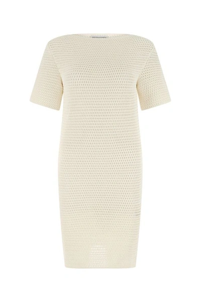 Shop Bottega Veneta Woman Ivory Crochet Dress In White