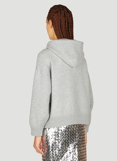 Shop Bottega Veneta Women Hooded Sweatshirt In Gray