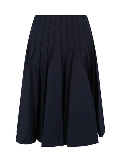 Shop Bottega Veneta Women Sartorial Skirt In Blue