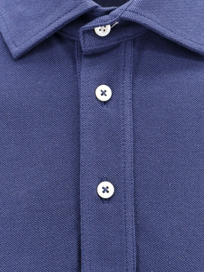 Shop Brunello Cucinelli Man Polo Shirt Man Blue Polo Shirts
