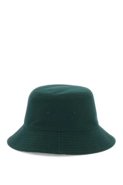 Shop Burberry Reversible Cotton Blend Bucket Hat Women In Green