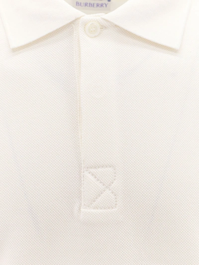 Shop Burberry Man Polo Shirt Man White Polo Shirts