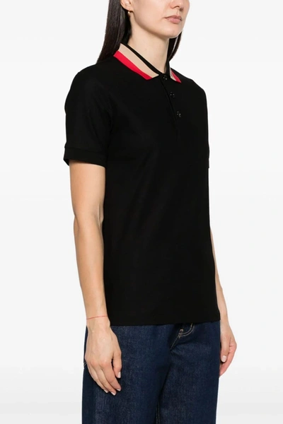 Shop Burberry Men 'edney' Polo Shirt In Black