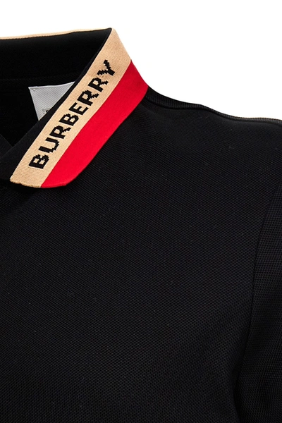 Shop Burberry Men 'edney' Polo Shirt In Black