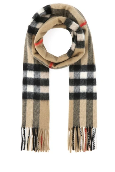 Shop Burberry Unisex Embroidered Cashmere Scarf In Multicolor