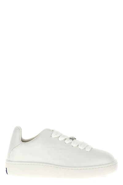 Shop Burberry Women 'box' Sneakers In White